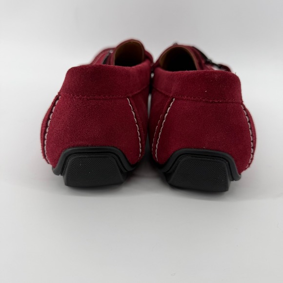 Alfani Leather Loafers Mens 13M Burgundy James Suede Driving Shoes Slip On 42101 main image 3